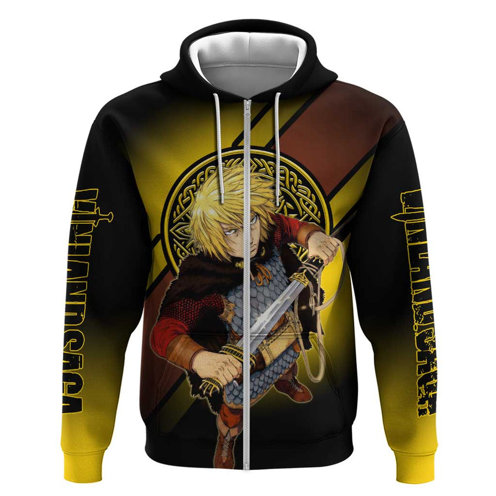 Thorfinn Norse Avenger Hoodie Viking Manga Illustration Style Thorfinn Norse Avenger Hoodie Viking Manga Illustration Style