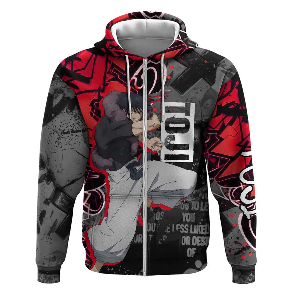 Toji Fushiguro Hoodie Urban Graffiti Anime Style Toji Fushiguro Hoodie Urban Graffiti Anime Style
