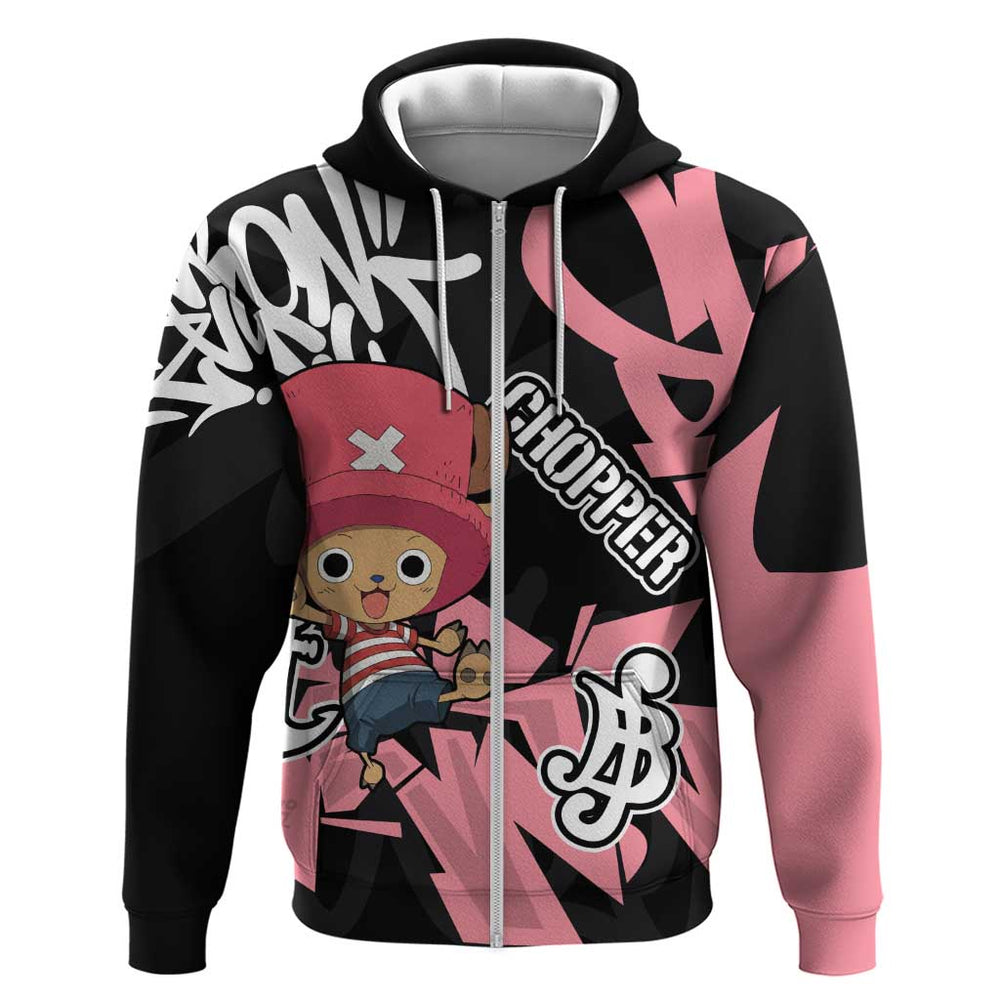 Tony Tony Chopper One Piece Hoodie Graffiti Street Art Anime Collage Tony Tony Chopper One Piece Hoodie Graffiti Street Art Anime Collage