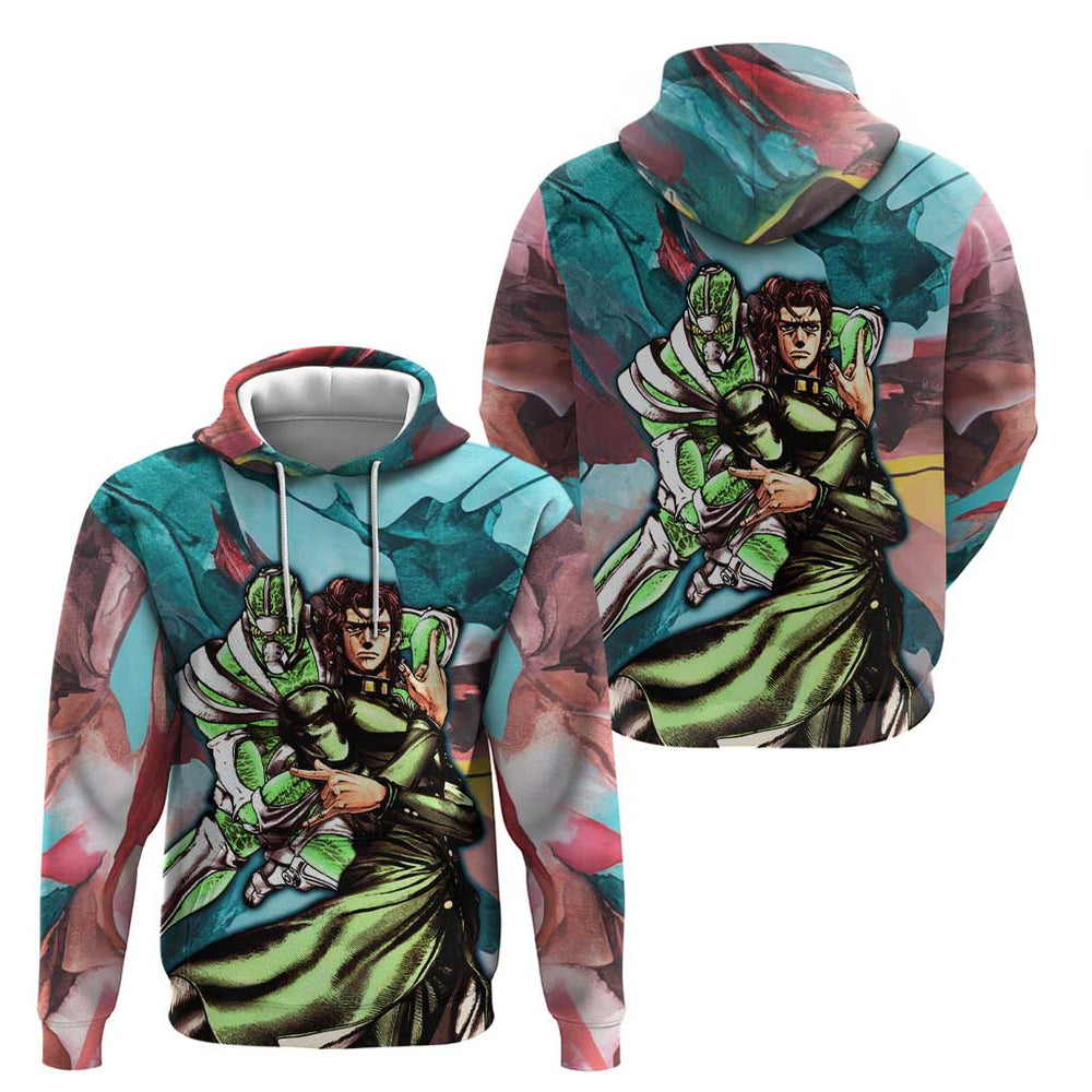 Trippy Kakyoin Hierophant Green Jojos Bizarre Adventure Hoodie Trippy Mix Anime Style Trippy Kakyoin Hierophant Green Jojos Bizarre Adventure Hoodie Trippy Mix Anime Style