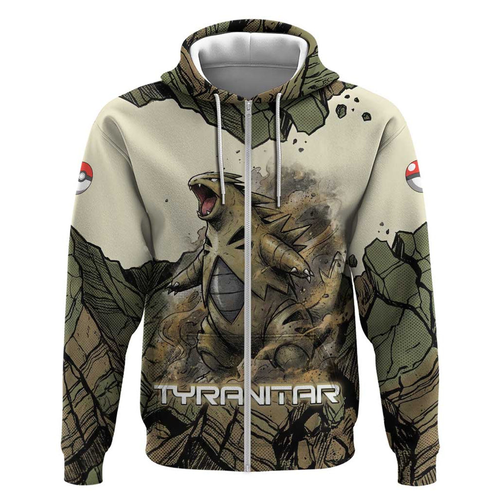 Tyranitar Rock Smash Hoodie Tyranitar s Seismic Roar - Monster of the Mountains Tyranitar Rock Smash Hoodie Tyranitar s Seismic Roar - Monster of the Mountains