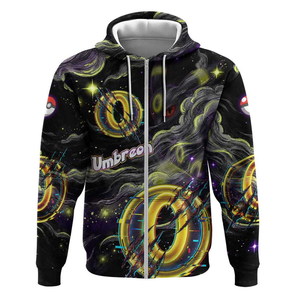 Umbreon Hoodie Cosmic Neon Galaxy Art Umbreon Hoodie Cosmic Neon Galaxy Art