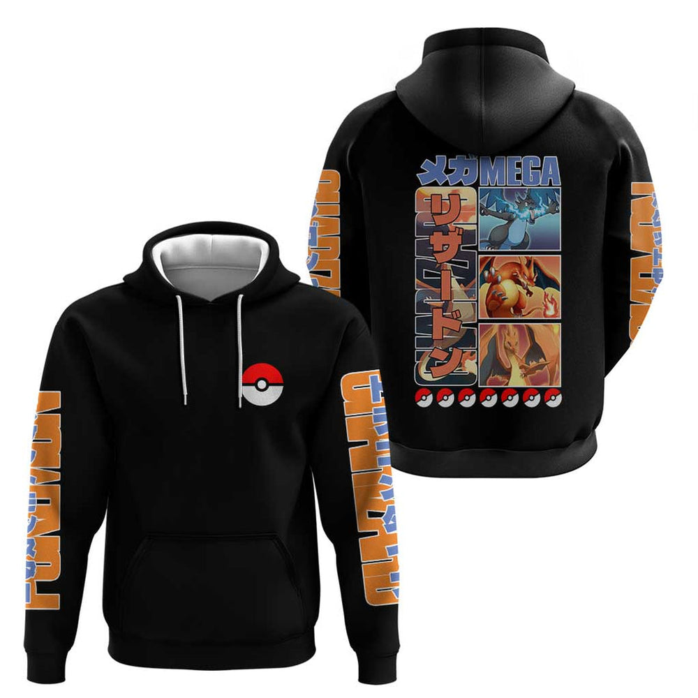 Charizard Poke Hoodie Anime Style Charizard Poke Hoodie Anime Style