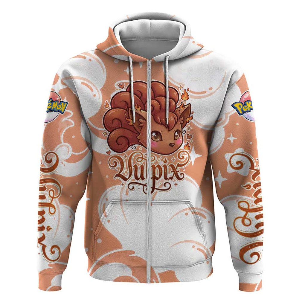 Vulpix Hoodie Vintage Flame Swirl Art Vulpix Hoodie Vintage Flame Swirl Art