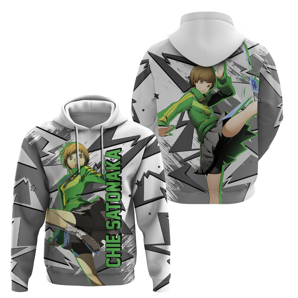 Chie Satonaka Persona Hoodie Anime Mix Polygon Cyber Style Chie Satonaka Persona Hoodie Anime Mix Polygon Cyber Style