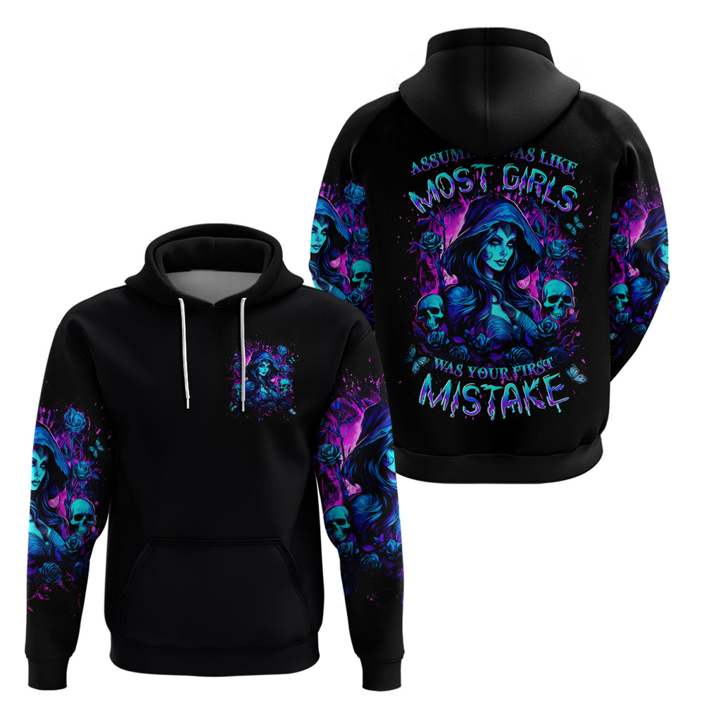 Witch Skull Hoodie Assuming Was Like Most Girls Was Your First Mistake DT01 Witch Skull Hoodie Assuming Was Like Most Girls Was Your First Mistake DT01