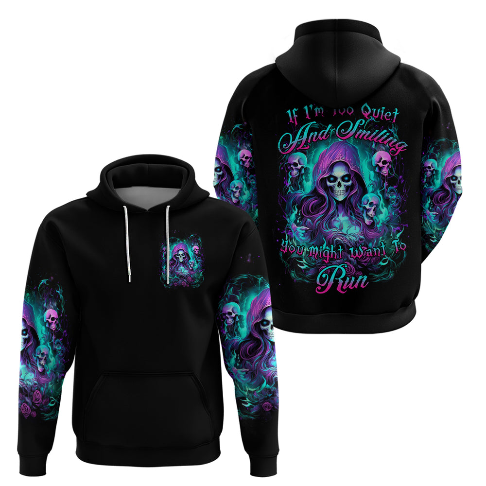 Witch Skull Hoodie If I'm Too Quiet And Smiling You Might Want To Run DT01 Witch Skull Hoodie If I'm Too Quiet And Smiling You Might Want To Run DT01