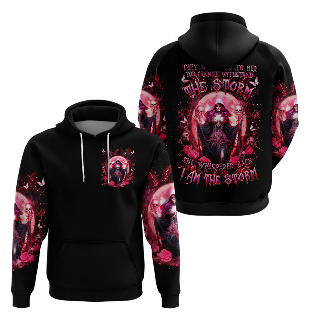 Witch Skull Hoodie She Whispered Back Iam The Storm DT01 Witch Skull Hoodie She Whispered Back Iam The Storm DT01