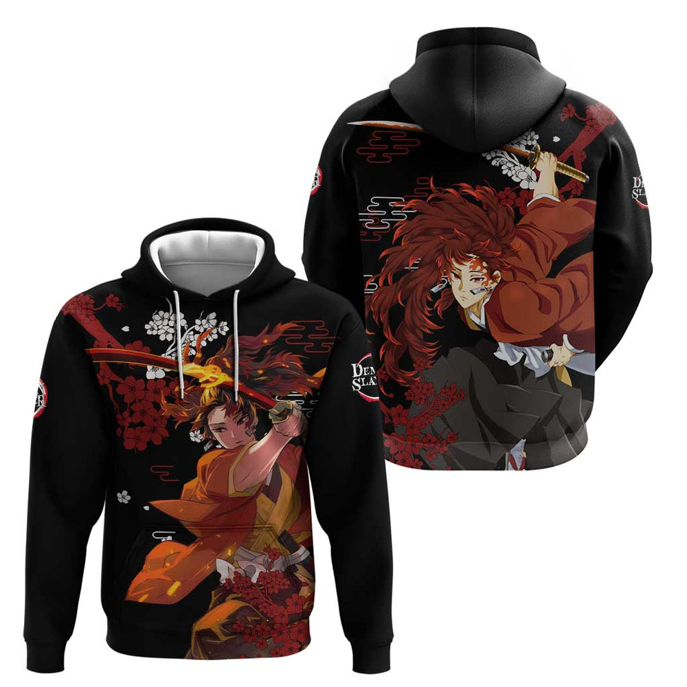 Yoriichi Tsugikuni - Demon Slayer Hoodie Anime Text Pattern Style Yoriichi Tsugikuni - Demon Slayer Hoodie Anime Text Pattern Style