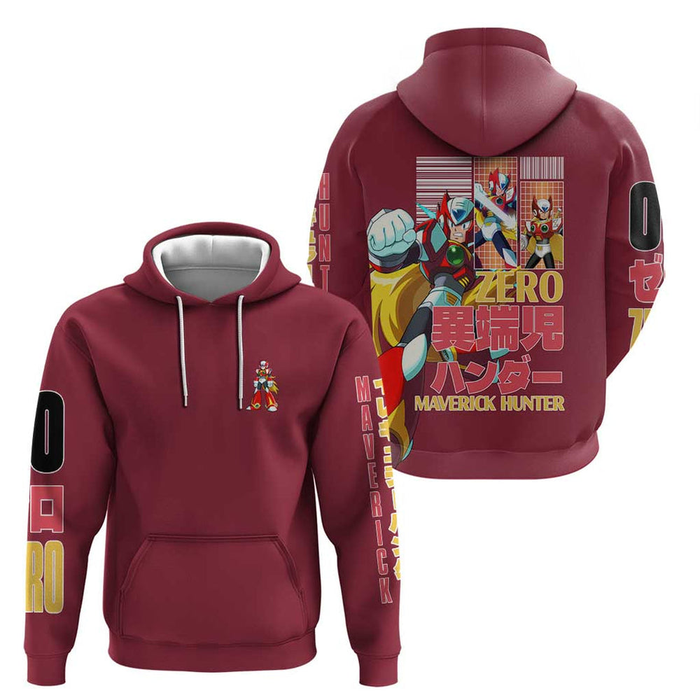 Zero Mega Man Hoodie Anime Style Zero Mega Man Hoodie Anime Style
