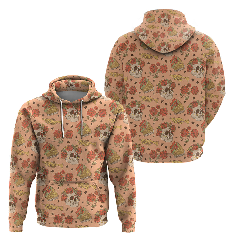 Day of the Dead Hoodie Sugar Skulls DT02 Day of the Dead Hoodie Sugar Skulls DT02