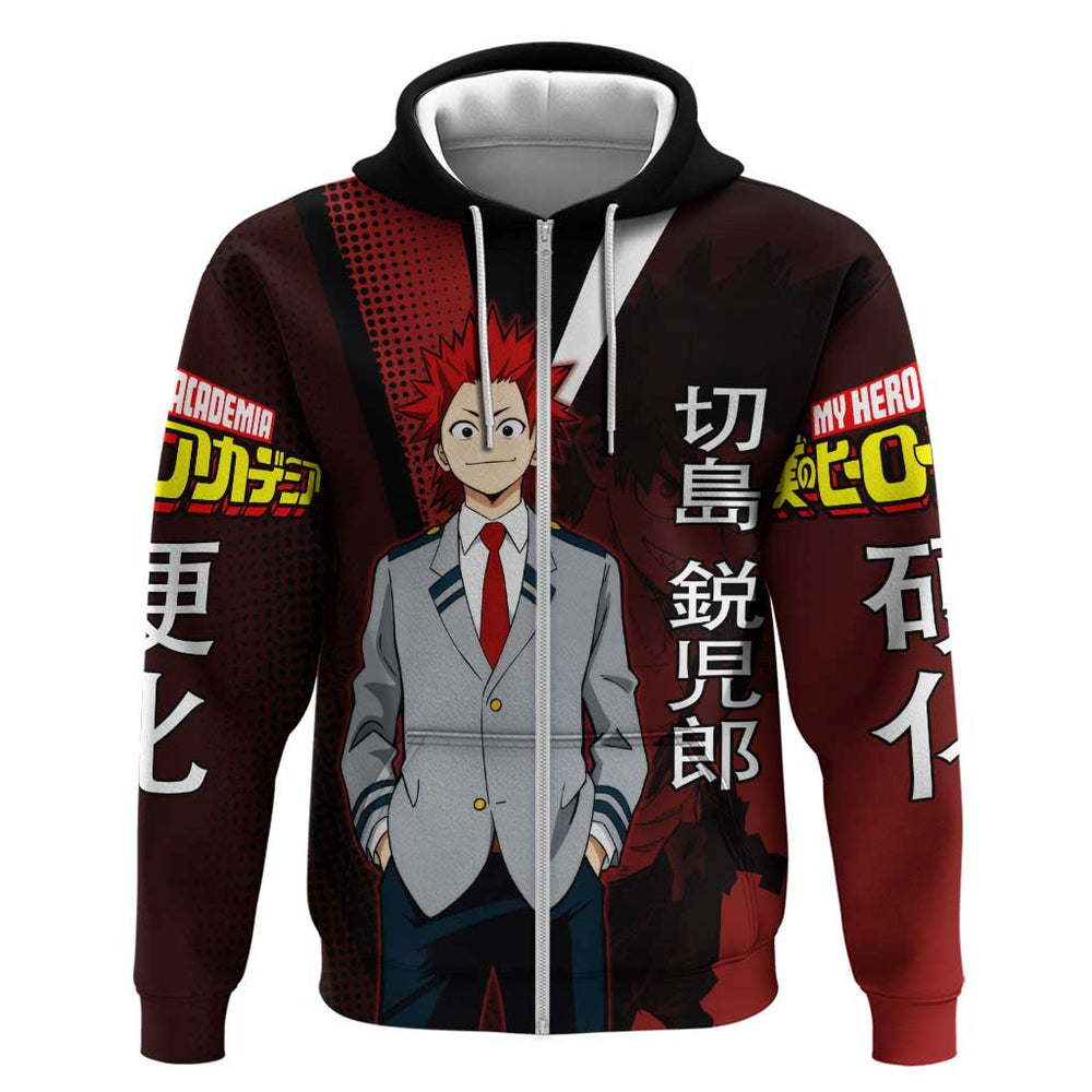 Eijiro Kirishima Red Riot Hoodie Japanese Comic Book Style Eijiro Kirishima Red Riot Hoodie Japanese Comic Book Style