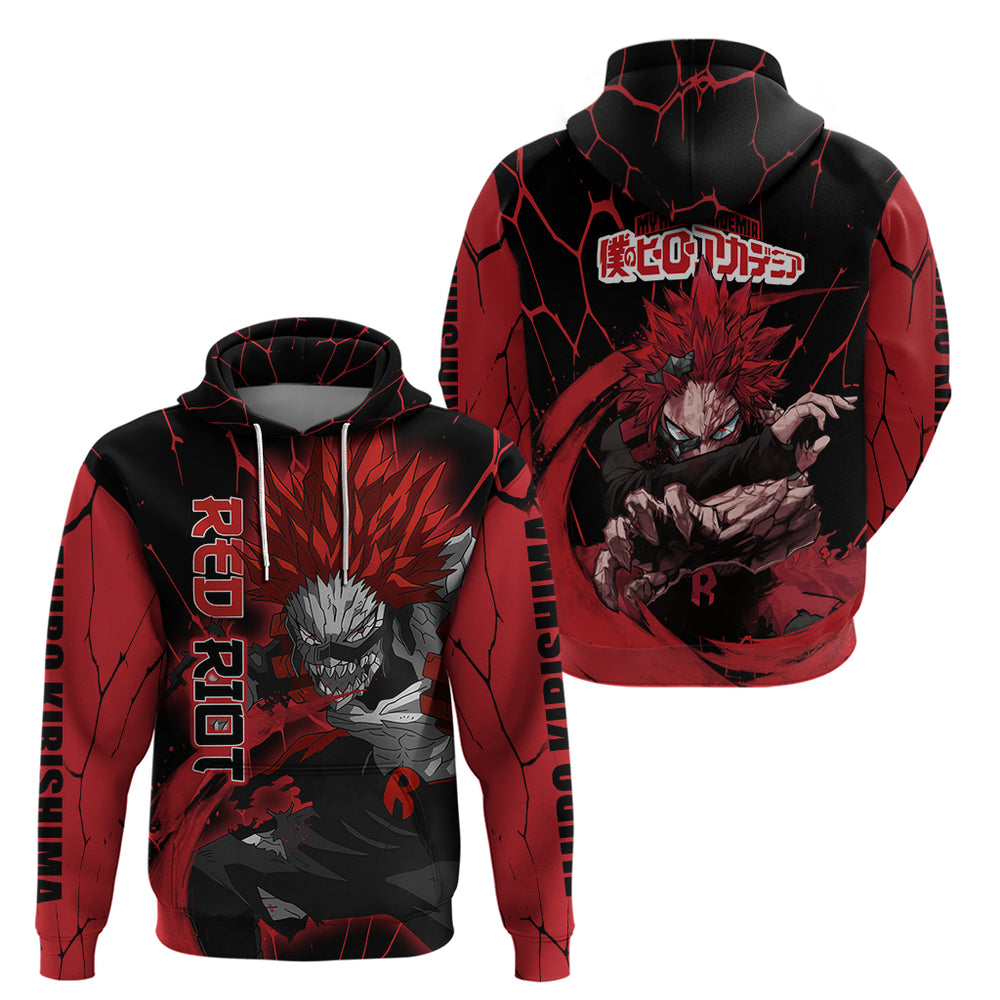 Eijirou KIrishima Red Riot Hoodie Eijirou KIrishima Red Riot Hoodie