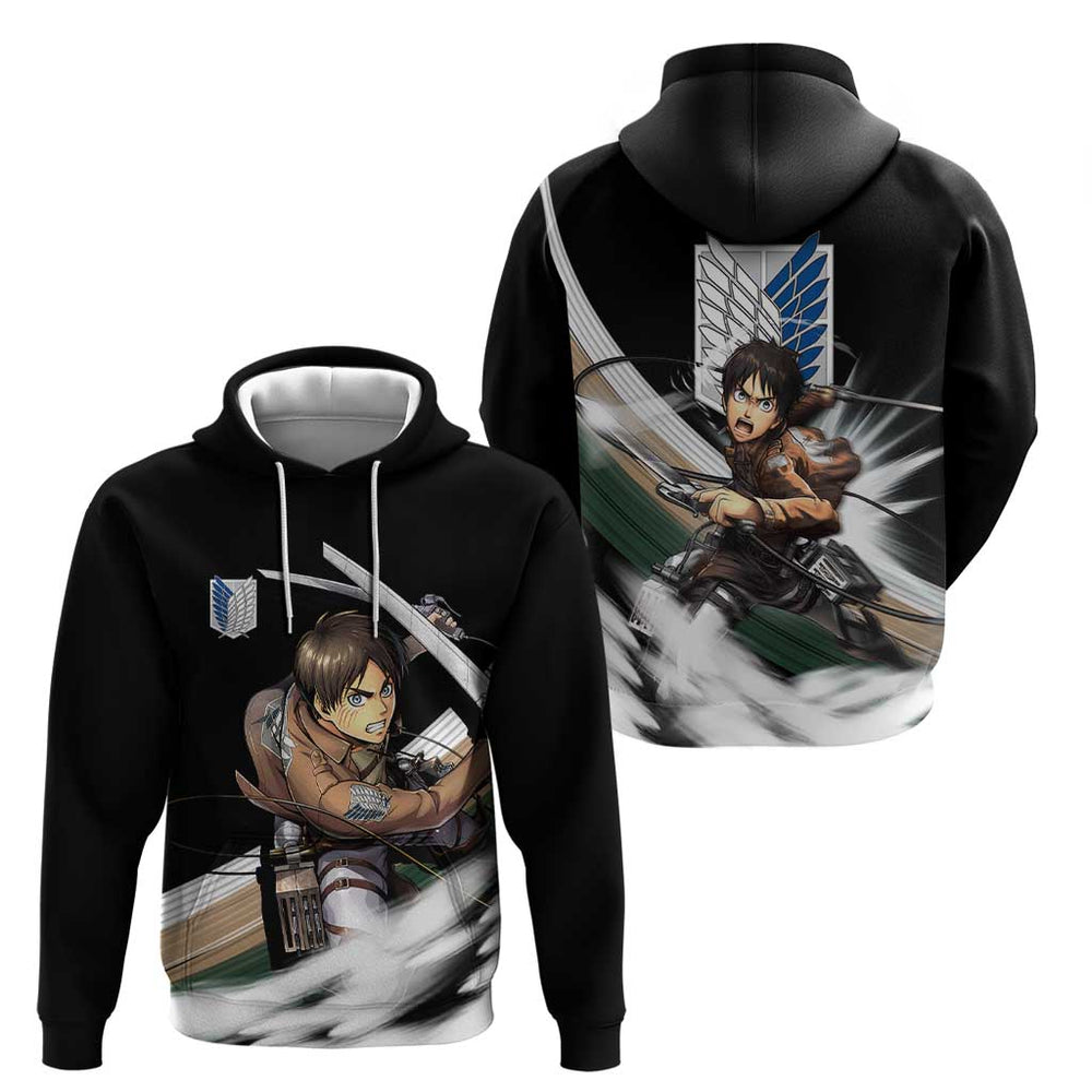 Eren Yeager - Attack On Titan Hoodie Anime Style Eren Yeager - Attack On Titan Hoodie Anime Style