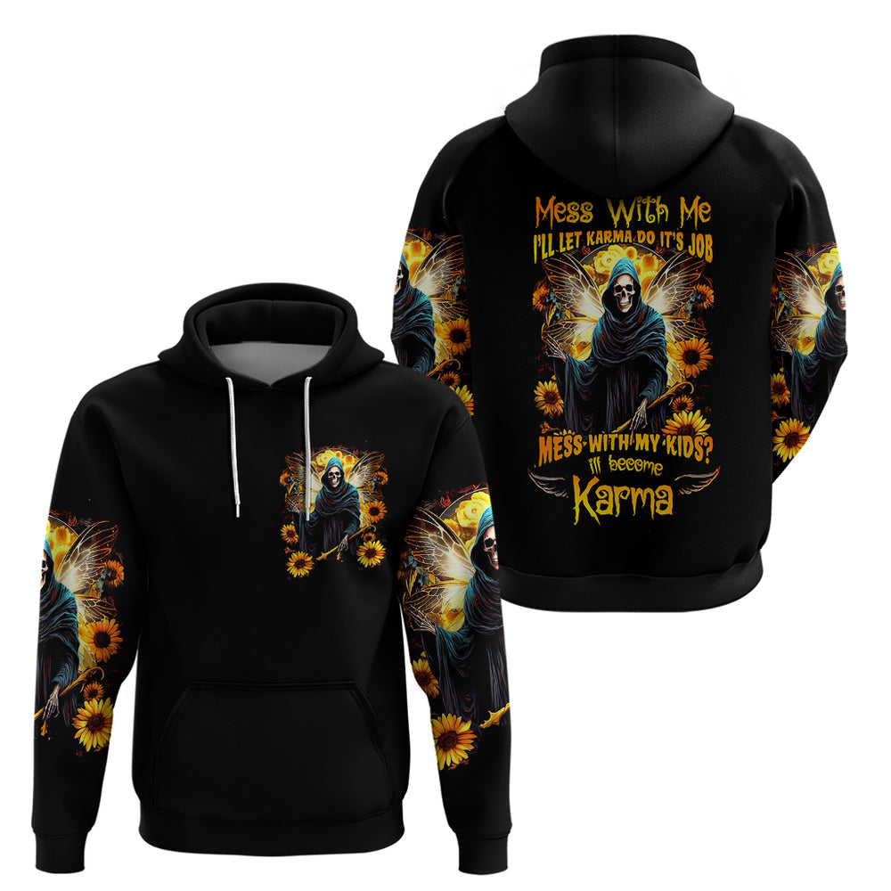 Fairy Death Skull Hoodie Mess With Me I'll Let Karma Do It's Job DT01 Fairy Death Skull Hoodie Mess With Me I'll Let Karma Do It's Job DT01