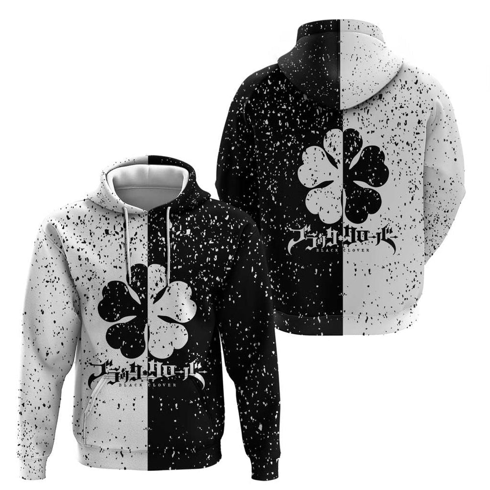 Five Leaf Clover Black Clover Hoodie Anime Grunge Style Five Leaf Clover Black Clover Hoodie Anime Grunge Style