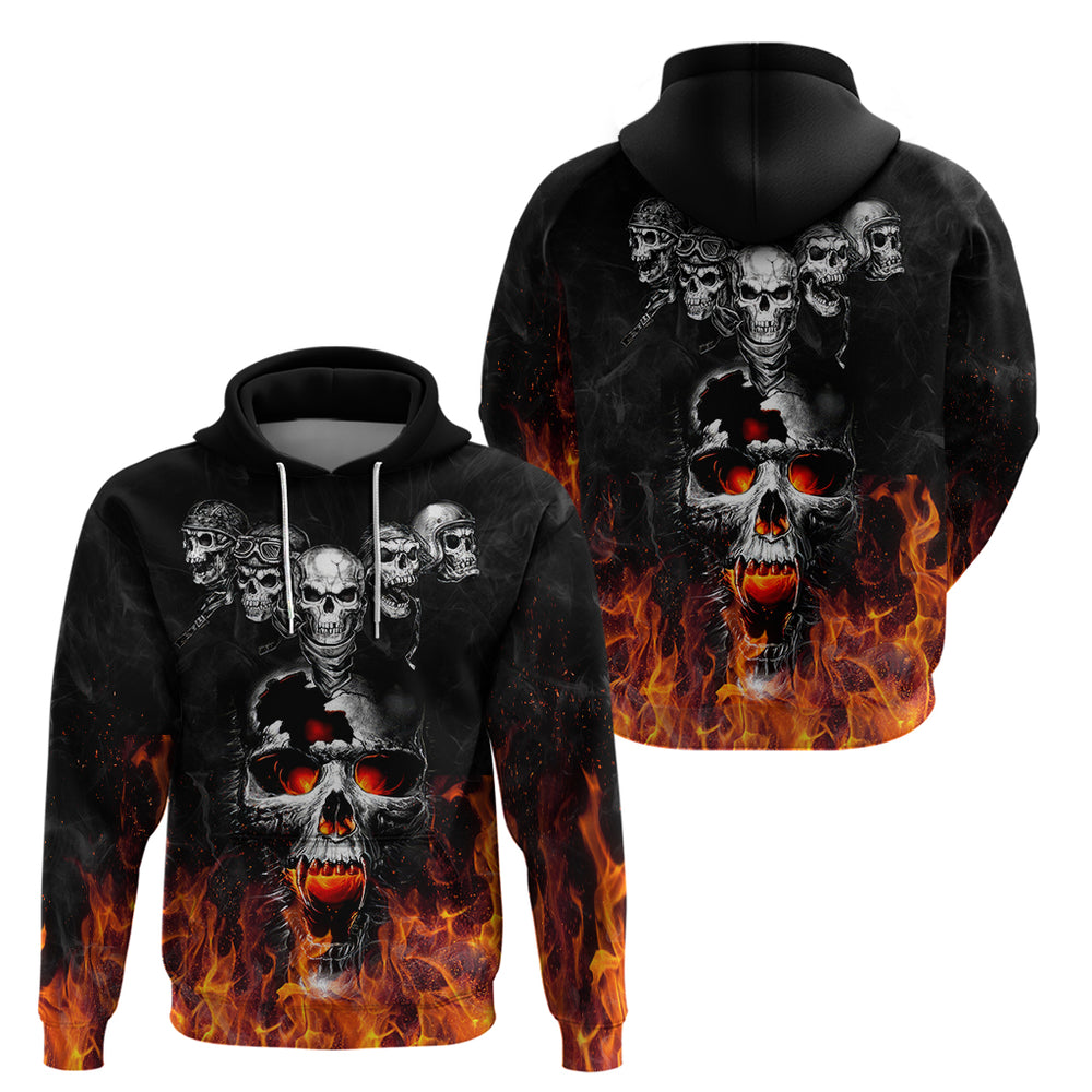 Flaming Skull Hoodie Hoodie Spectral Pyre DT01 Flaming Skull Hoodie Hoodie Spectral Pyre DT01