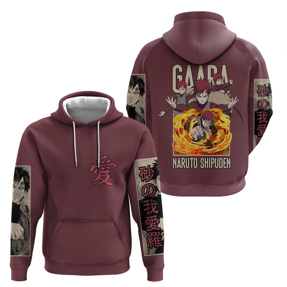 Gaara Naruto Shippuden Hoodie Anime Style Gaara Naruto Shippuden Hoodie Anime Style