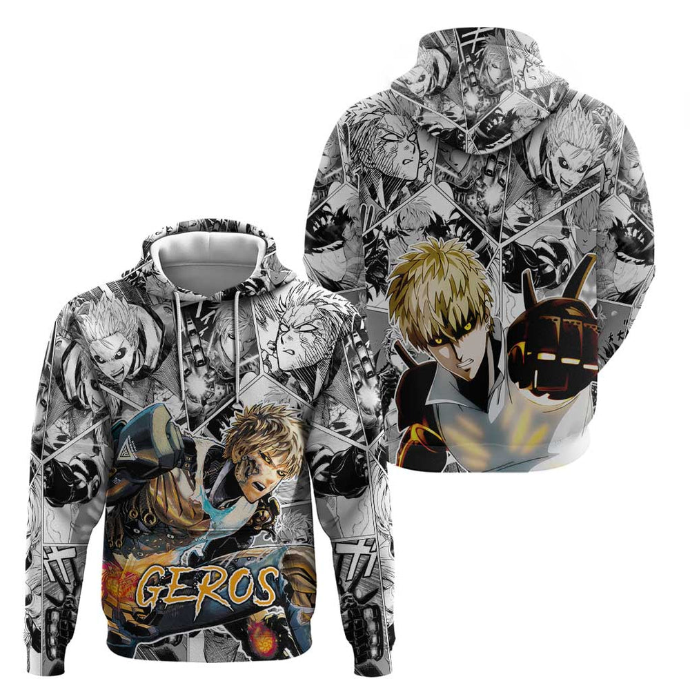 Genos - One Punch Man Hoodie Anime Mix Manga Style Genos - One Punch Man Hoodie Anime Mix Manga Style