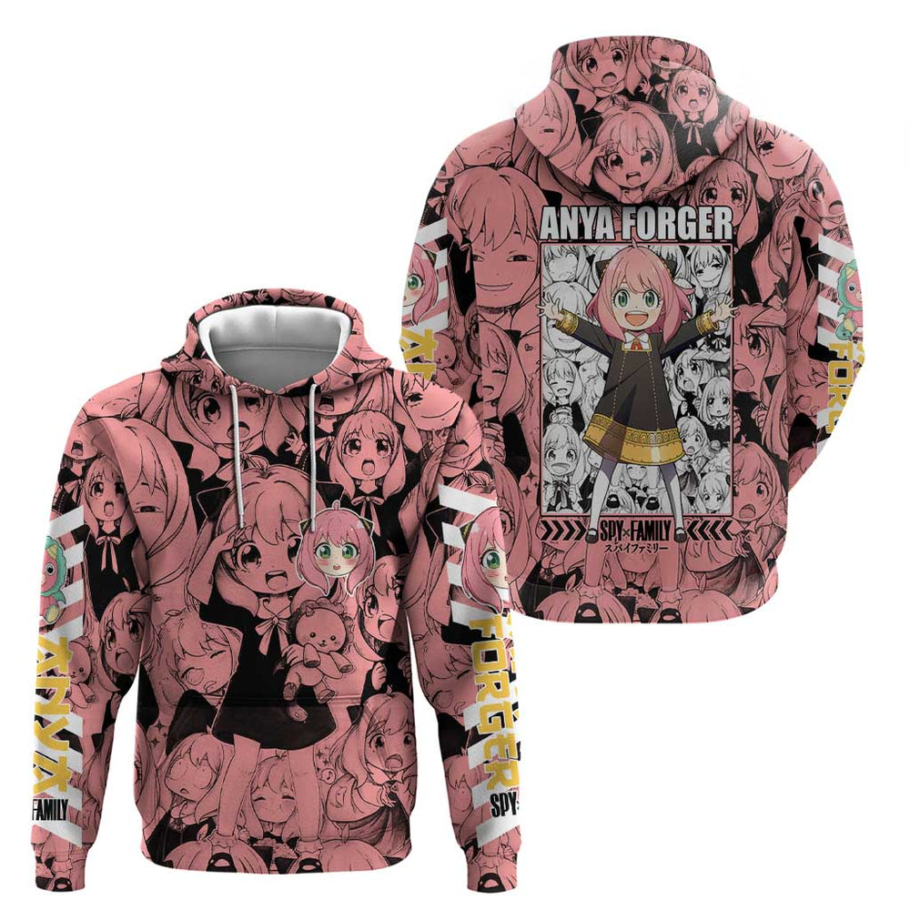 Anya Forger Bond Spy x Family Hoodie Anime Mix Manga Style Anya Forger Bond Spy x Family Hoodie Anime Mix Manga Style