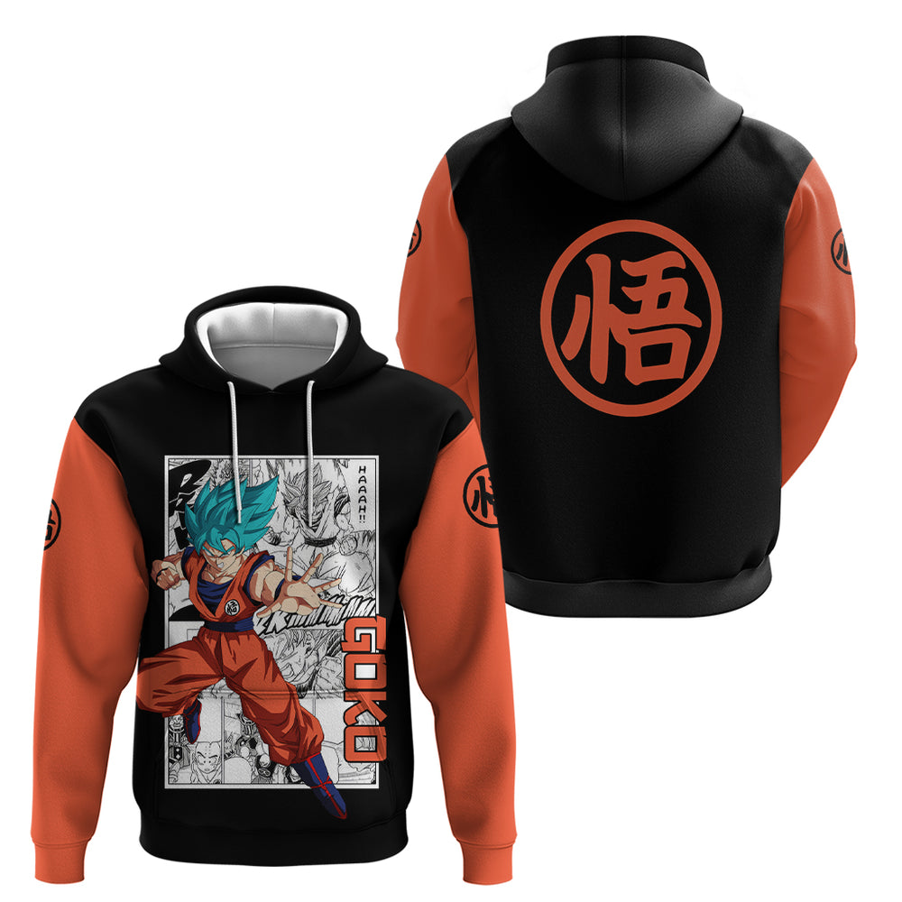 Goku Blue Hoodie Dragon Ball Mix Anime Manga Goku Blue Hoodie Dragon Ball Mix Anime Manga