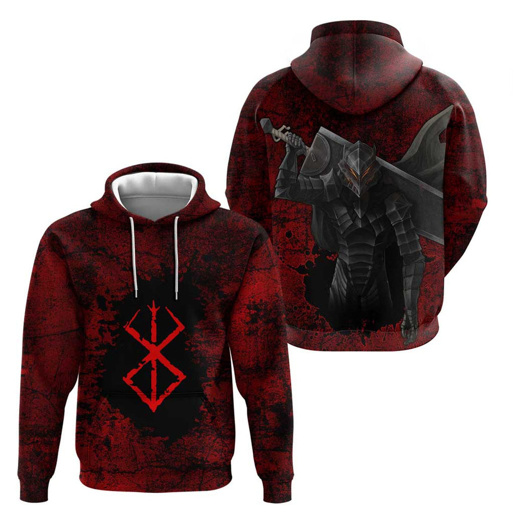 Guts - Berserk Hoodie Anime Mix Grunge Blood Style Guts - Berserk Hoodie Anime Mix Grunge Blood Style