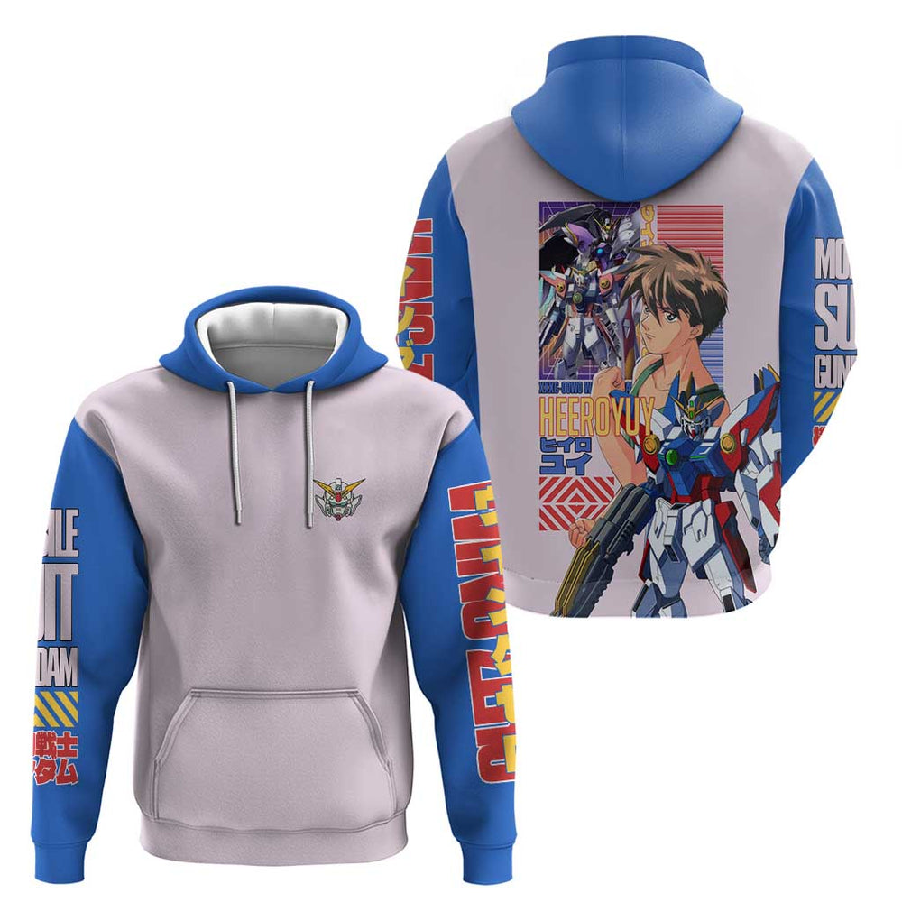 Heero Yuya x Wing Zero Gundam Wing Endless Waltz Hoodie Anime Style Heero Yuya x Wing Zero Gundam Wing Endless Waltz Hoodie Anime Style