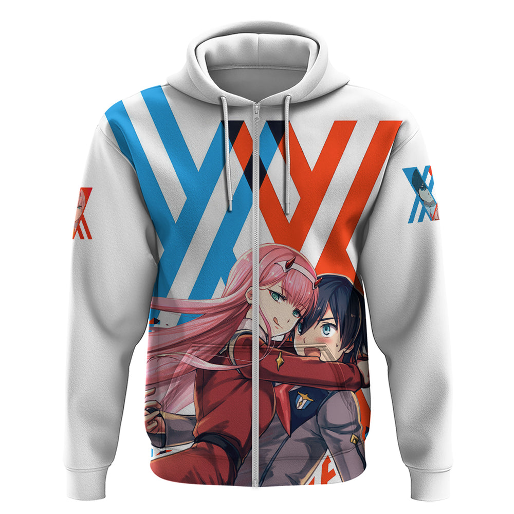Hiro and Zero Two Strelitzia Hoodie Anime Style Hiro and Zero Two Strelitzia Hoodie Anime Style