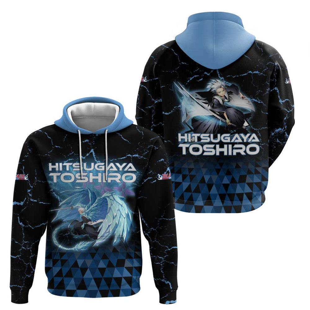 Hitsugaya Toshiro Bleach Hoodie Ice Element Anime Crystal Style Hitsugaya Toshiro Bleach Hoodie Ice Element Anime Crystal Style