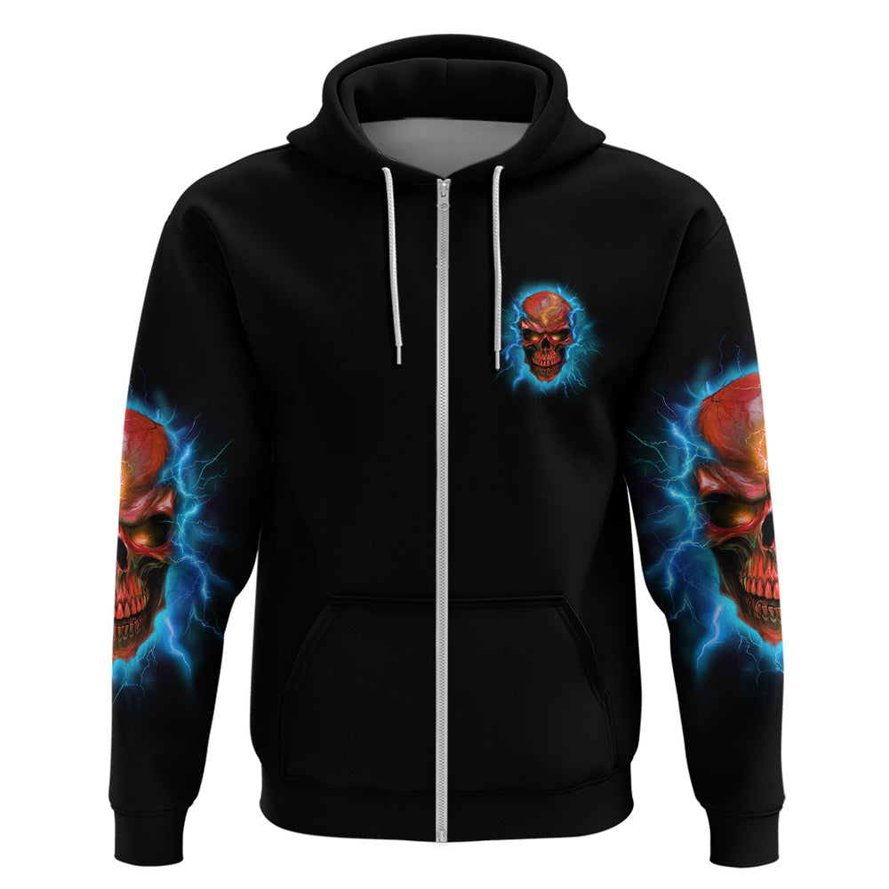 I Can't Go To Hell Thunder Skull Hoodie I Can't Go To Hell Thunder Skull Hoodie