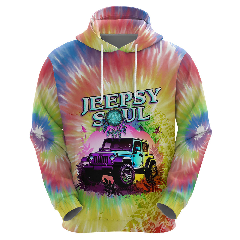 Jeepsy Soul Tie-dye Hoodie Set Your Heart Free Jeepsy Soul Tie-dye Hoodie Set Your Heart Free