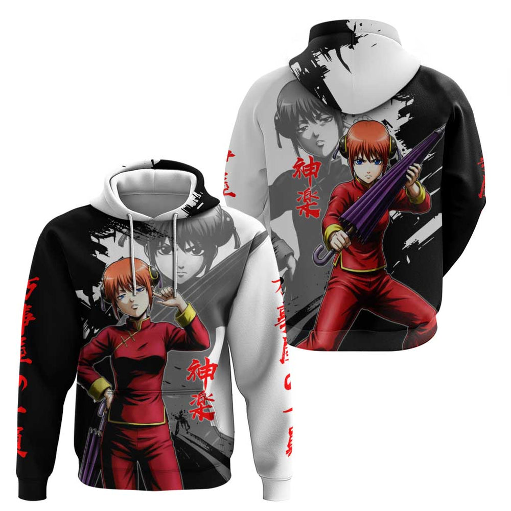 Kagura Hoodie Fierce Comedy Martial Ink Style Kagura Hoodie Fierce Comedy Martial Ink Style