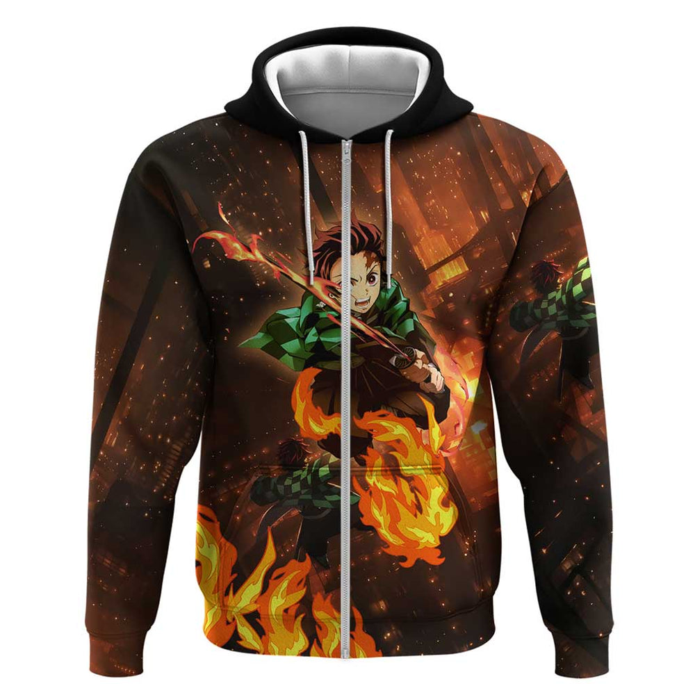 Kamado Tanjiro in Infinity Castle - Demon Slayer Hoodie Anime Style Kamado Tanjiro in Infinity Castle - Demon Slayer Hoodie Anime Style