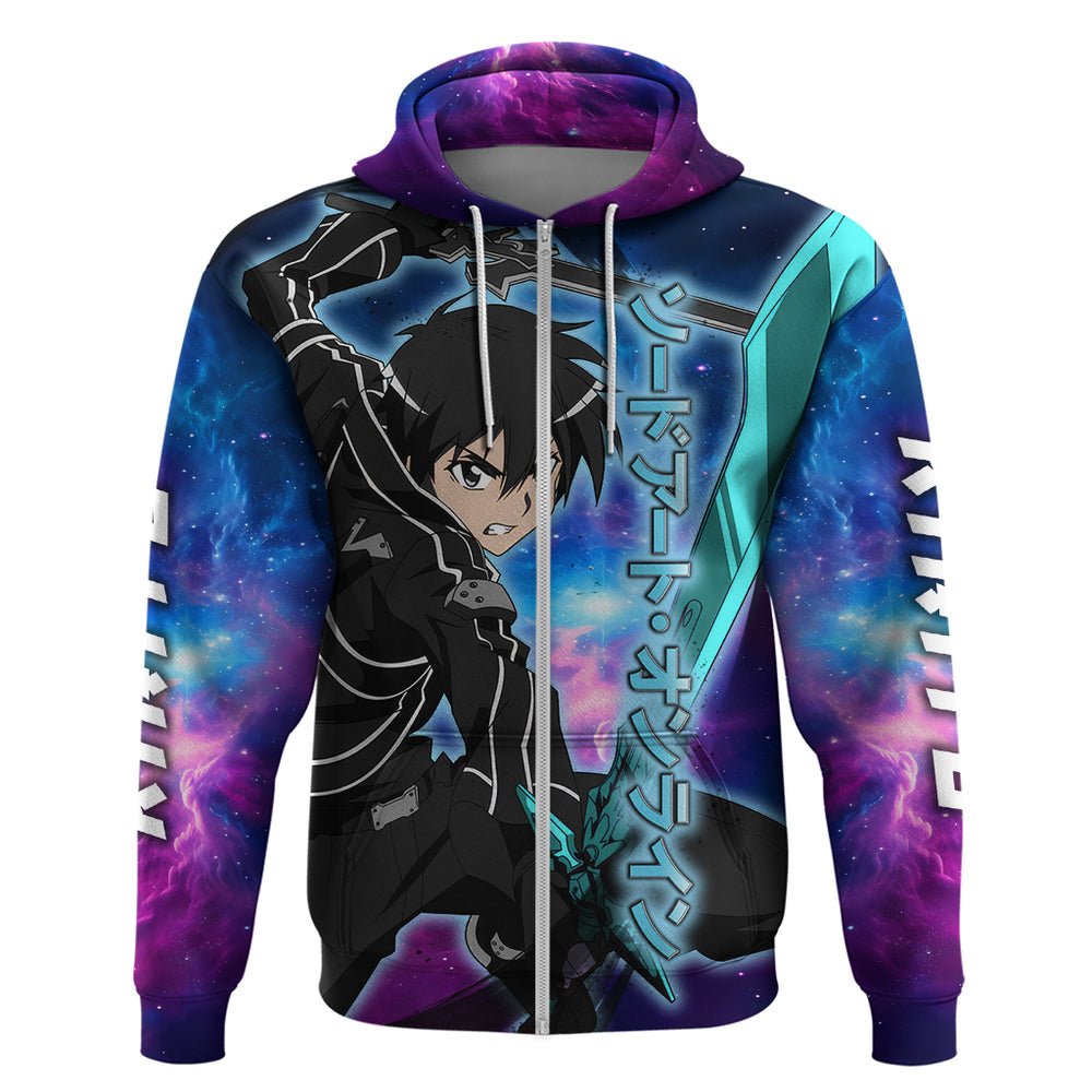 Kirito - Galaxy Style Hoodie Sword Art Galaxy Style Kirito - Galaxy Style Hoodie Sword Art Galaxy Style
