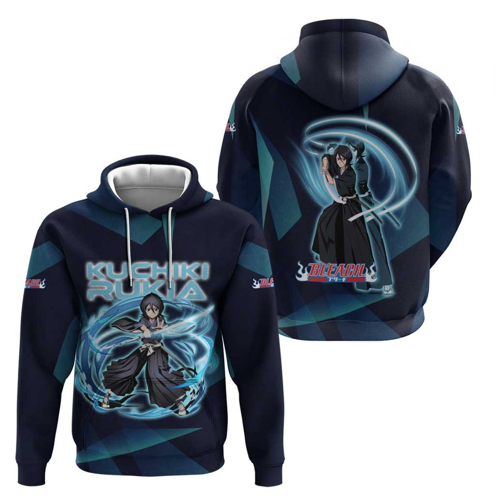 Kuchiki Rukia Bleach Hoodie Frost Aura Anime Energy Style Kuchiki Rukia Bleach Hoodie Frost Aura Anime Energy Style