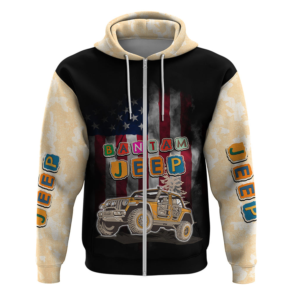 Beige Jeep Camouflage Hoodie Bantam Jeep Heritage Festival 2023 Beige Jeep Camouflage Hoodie Bantam Jeep Heritage Festival 2023