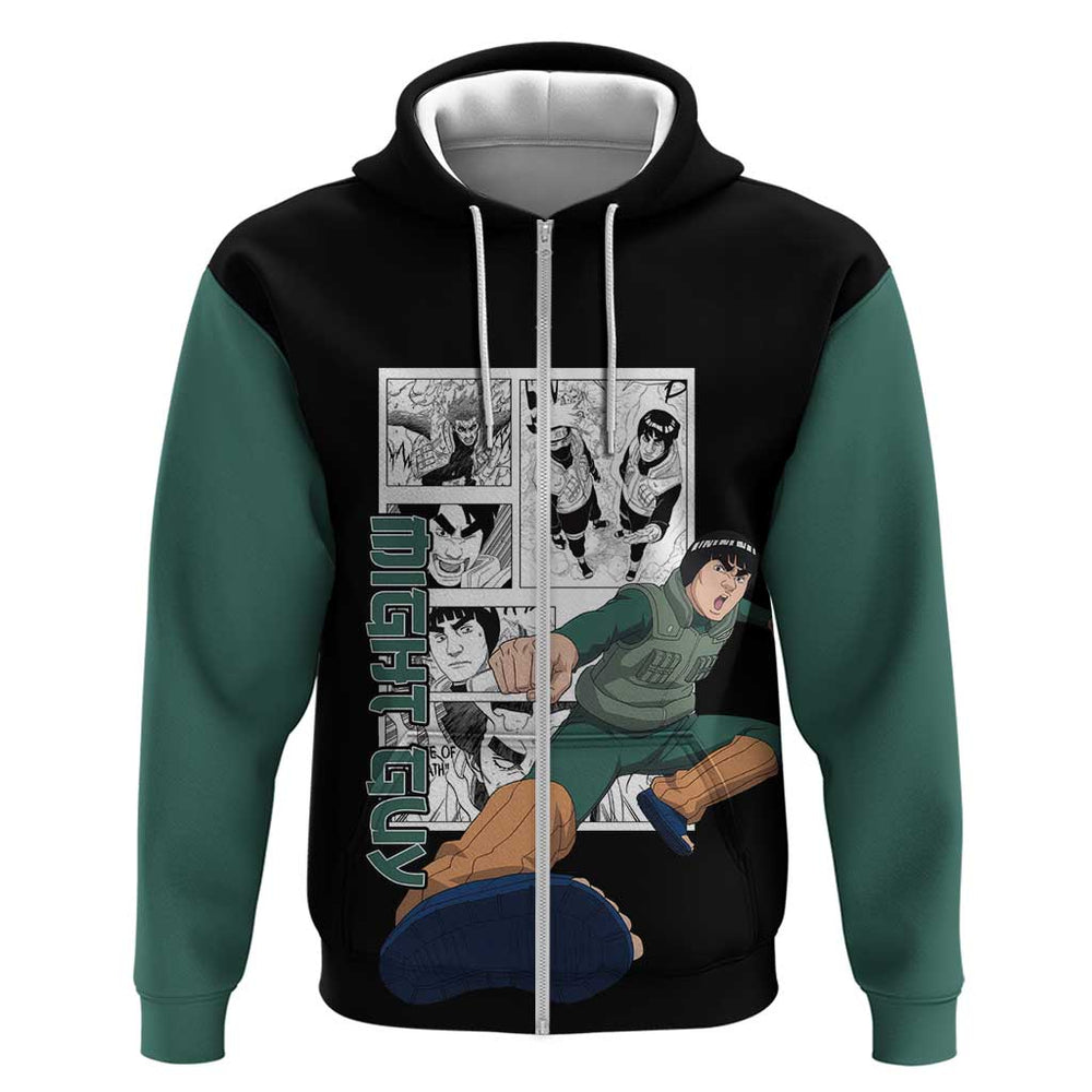 Might Guy - Naruto Hoodie Anime Mix Manga Style Might Guy - Naruto Hoodie Anime Mix Manga Style