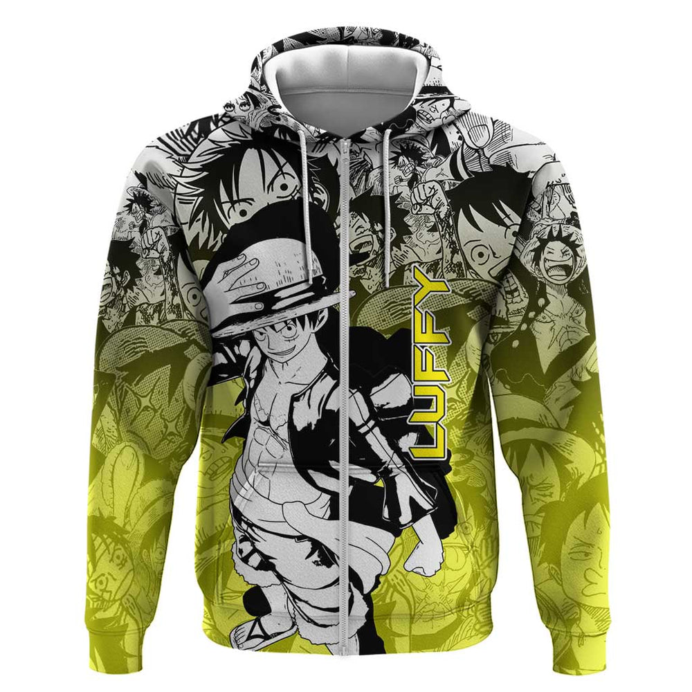 Monkey D. Luffy - One Piece Hoodie Manga Style Monkey D. Luffy - One Piece Hoodie Manga Style