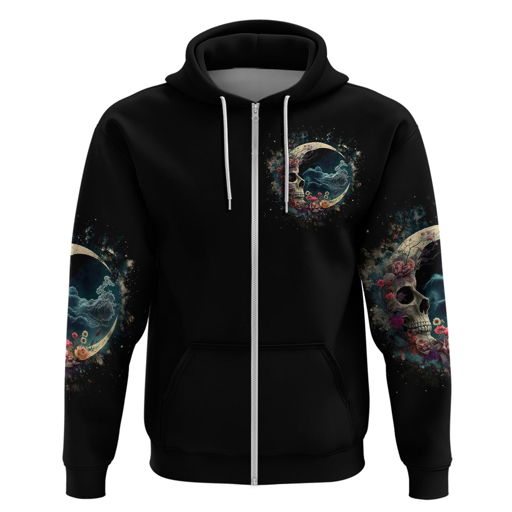 Moon Skull Hoodie Hello Darkness My Old Friend Moon DT01 Moon Skull Hoodie Hello Darkness My Old Friend Moon DT01