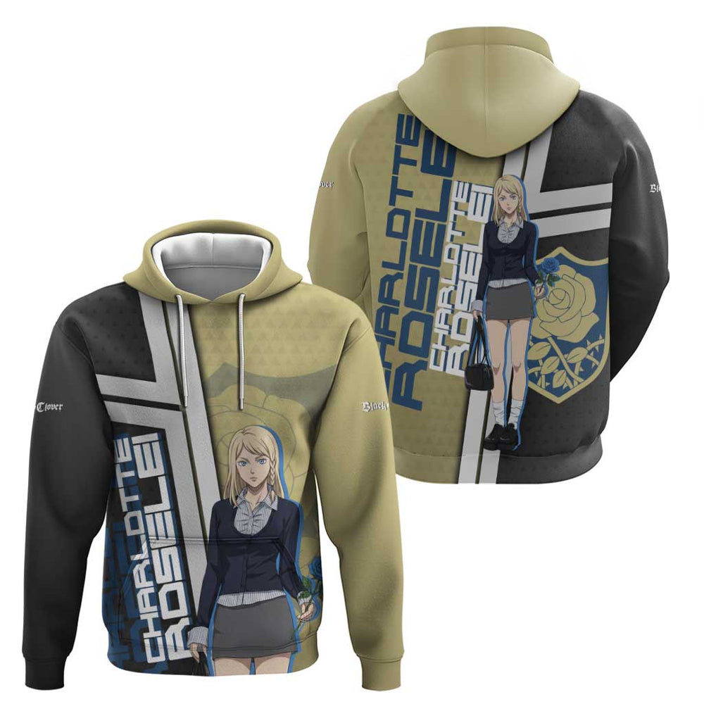 Black Clover Charlotte Roselei Hoodie Anime Illustration Style Black Clover Charlotte Roselei Hoodie Anime Illustration Style