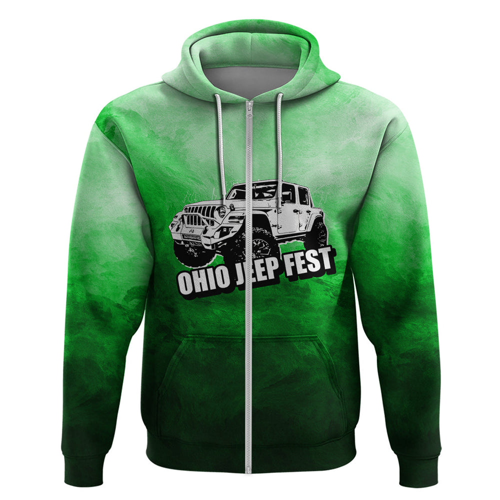 Ohio Jeep Fest Hoodie Green Style Ohio Jeep Fest Hoodie Green Style