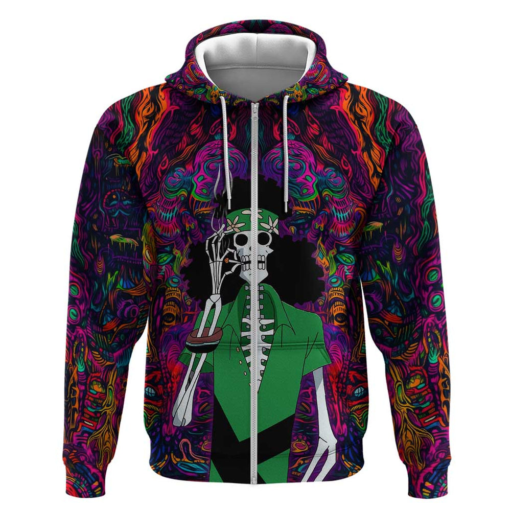One Piece Hippie Trip Brook Hoodie Anime Style One Piece Hippie Trip Brook Hoodie Anime Style