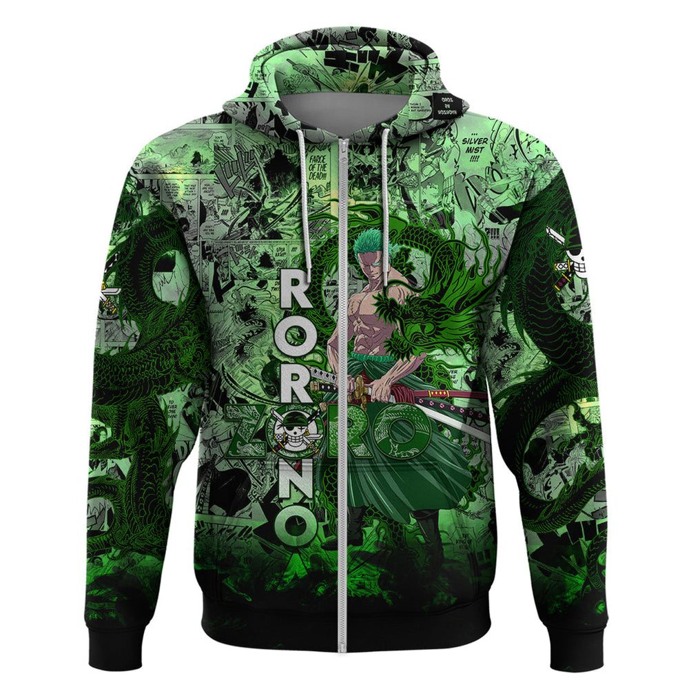 One Piece Roronoa Zoro Hoodie Dragon Twister Style DT02 One Piece Roronoa Zoro Hoodie Dragon Twister Style DT02