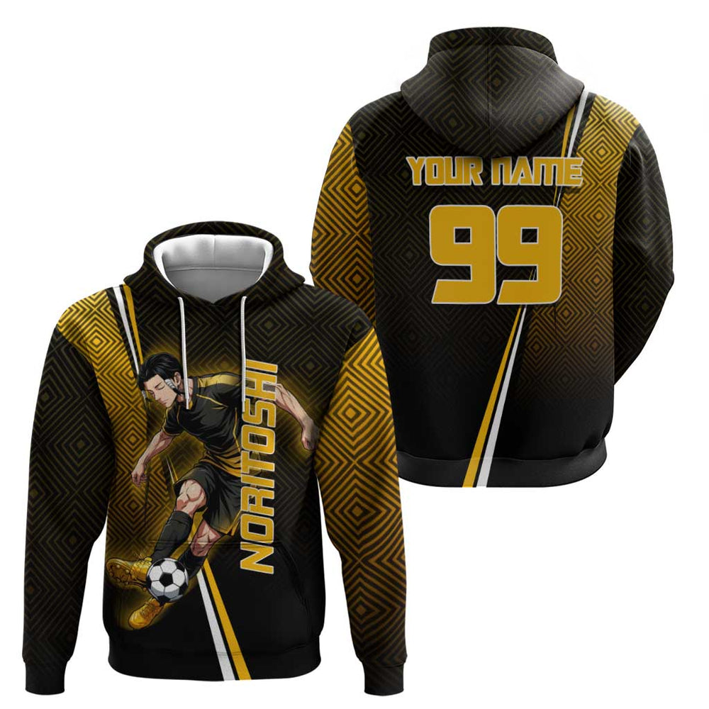 Personalized Noritoshi Kamo Jujutsu Kaisen Hoodie Anime Soccer Theme with Yellow Geometric Design Personalized Noritoshi Kamo Jujutsu Kaisen Hoodie Anime Soccer Theme with Yellow Geometric Design