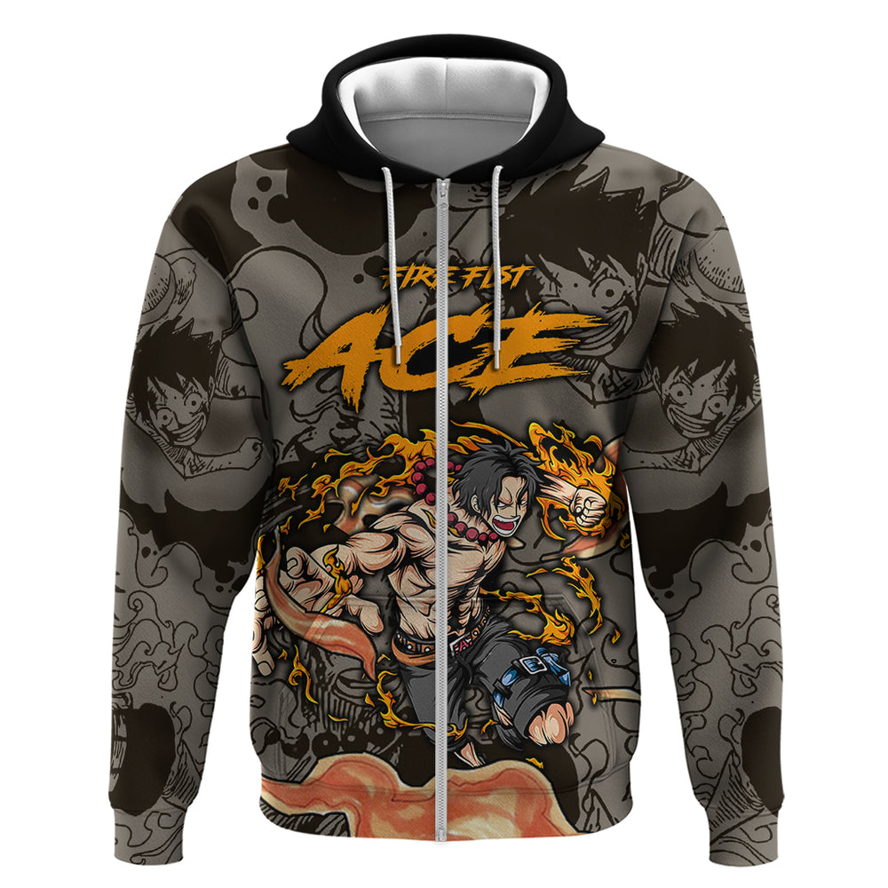 Portgas D.Ace - Fire Fist Of One Piece Hoodie Anime Mix Manga Style Portgas D.Ace - Fire Fist Of One Piece Hoodie Anime Mix Manga Style