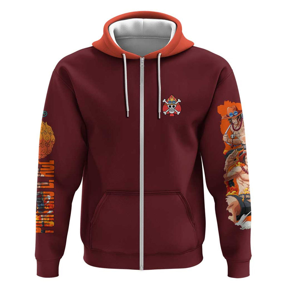 Portgas D. Ace V3 One Piece Hoodie Japan Anime Style Portgas D. Ace V3 One Piece Hoodie Japan Anime Style
