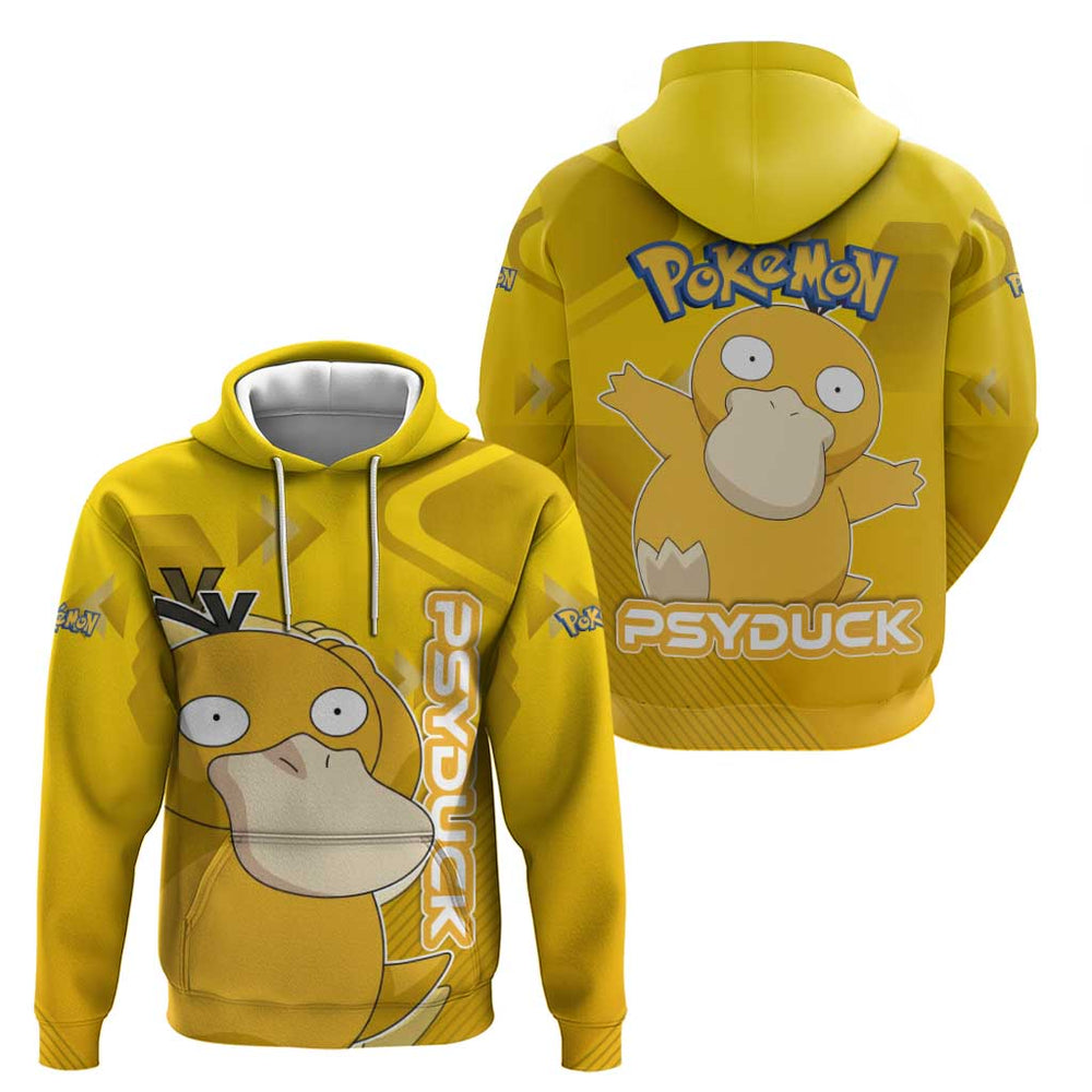 Psyduck Pok Hoodie Confused Yellow Cartoon Vector Style Psyduck Pok Hoodie Confused Yellow Cartoon Vector Style