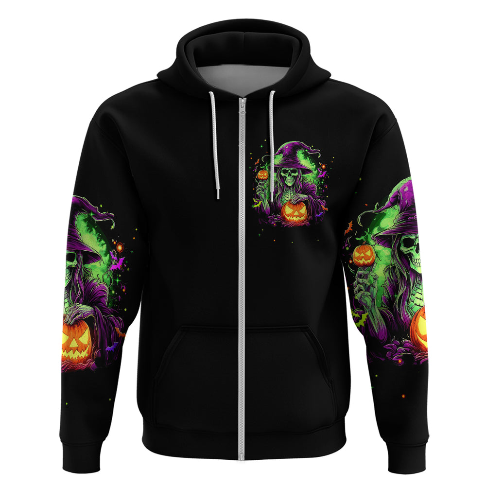 Pumpkin Witch Skull Hoodie Witches Be Trippin DT01 Pumpkin Witch Skull Hoodie Witches Be Trippin DT01
