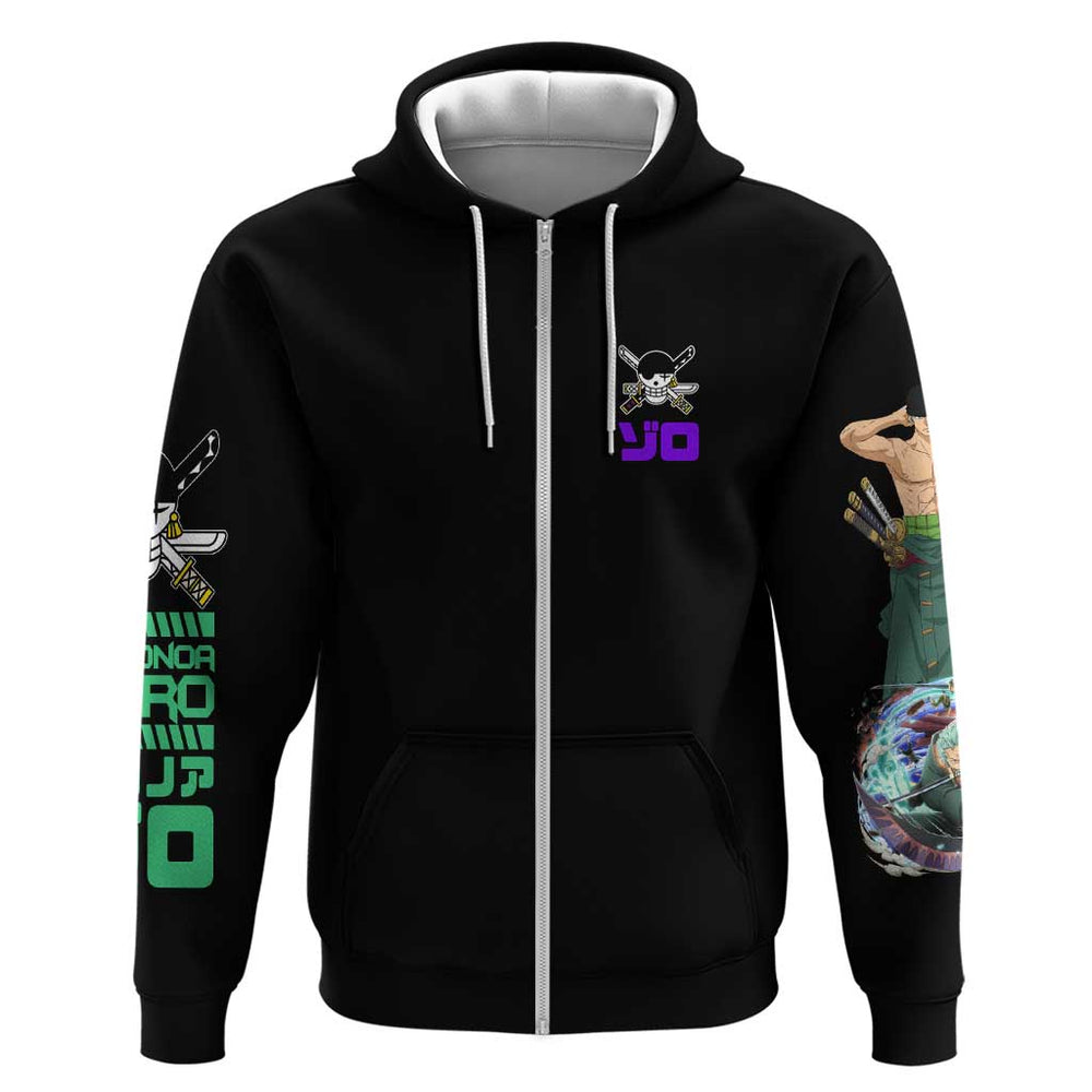 Roronoa Zoro V4 One Piece Hoodie Anime Style Roronoa Zoro V4 One Piece Hoodie Anime Style