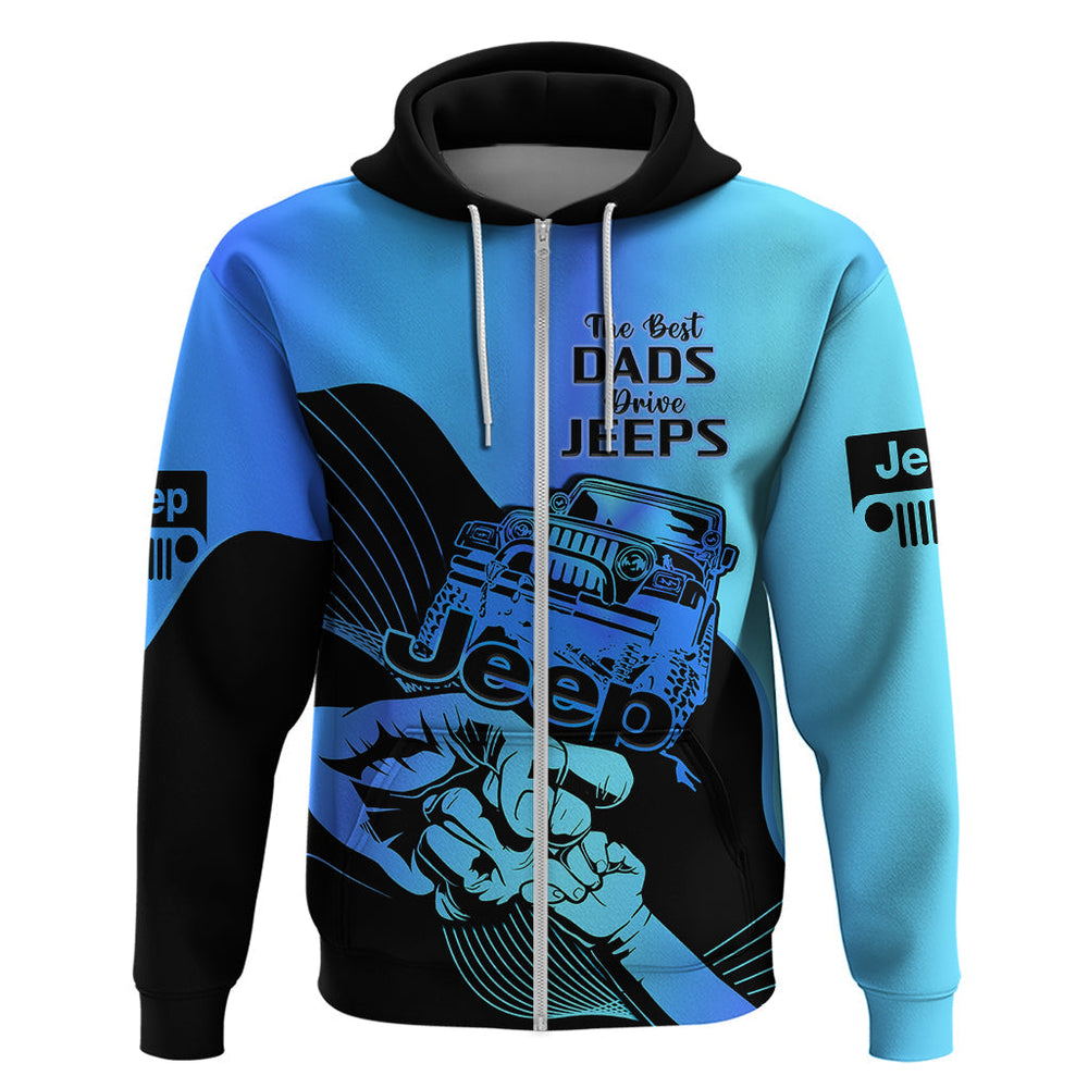 Blue Jeep Dad Hoodie Happy Fathers Day Best Dads Drive Jeeps Blue Jeep Dad Hoodie Happy Fathers Day Best Dads Drive Jeeps